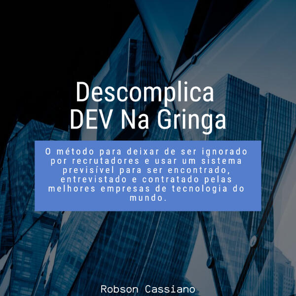 Capa do ebook Descomplica DEV Na Gringa